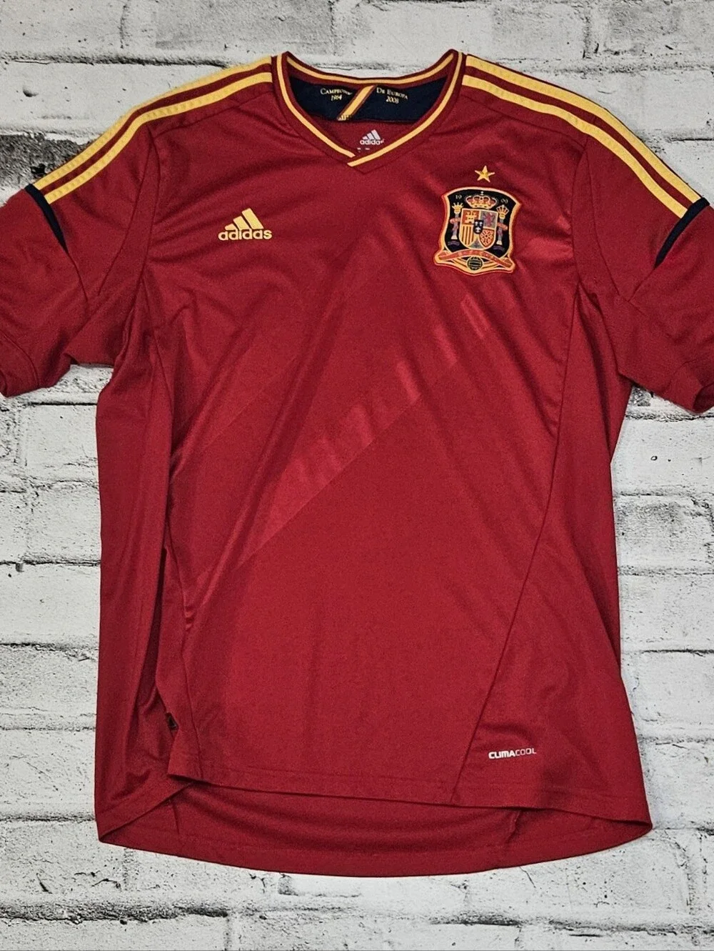 Adidas Spain Home Soccer Jersey XL ClimaCool Euro Champions